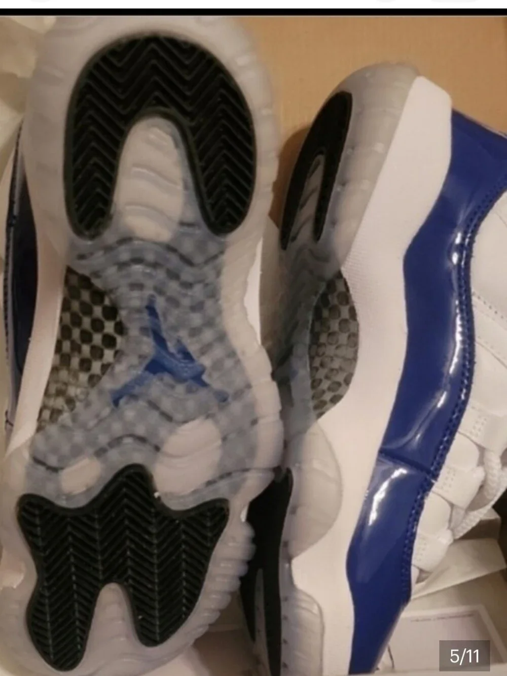 Jordan White, Blue and Black Low-Top Sneakers